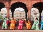 foreign country with colorful clothing 