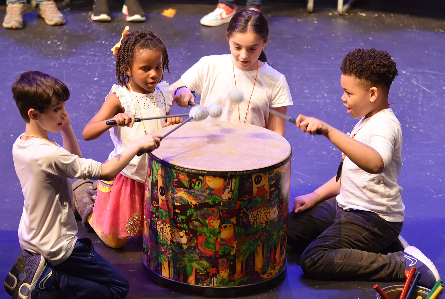 Students in grades 2/3 performing at concert