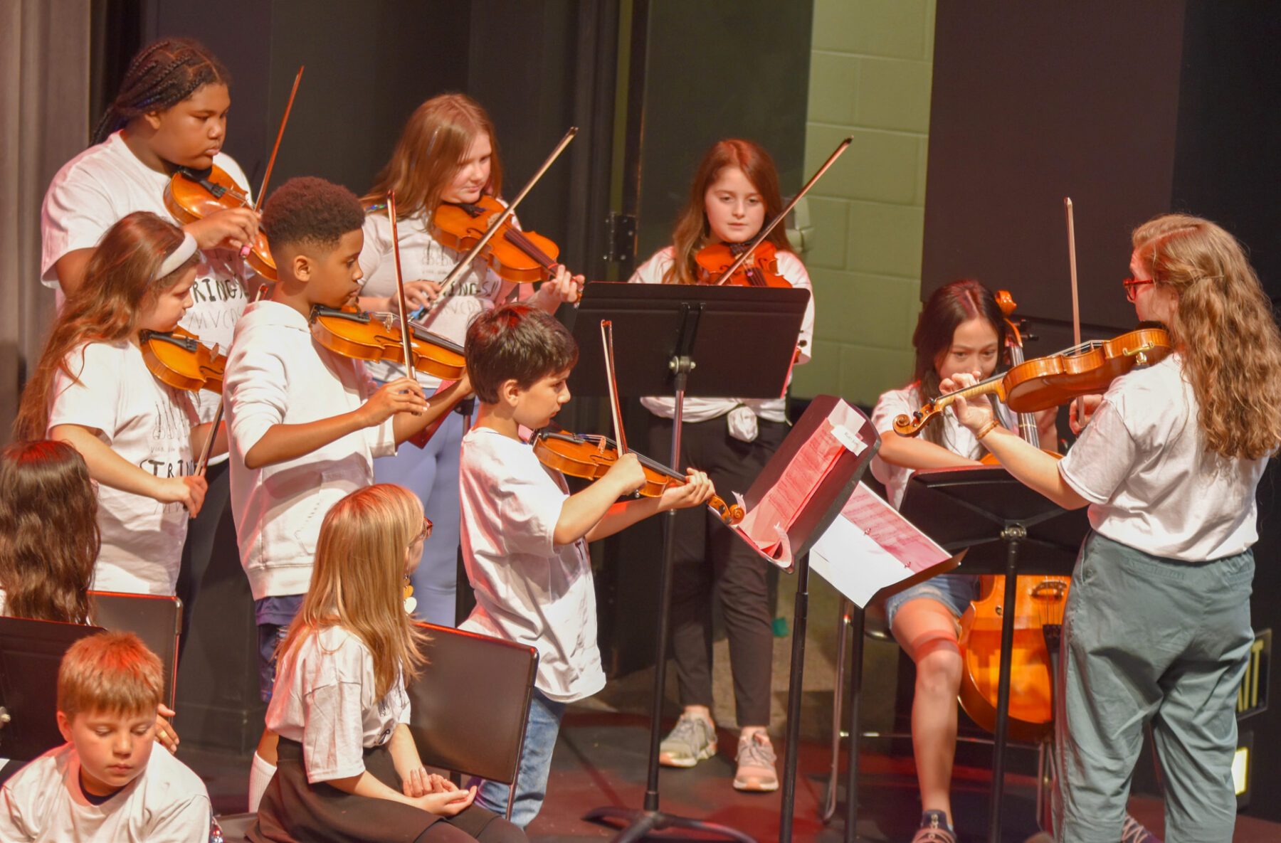 Students in grades 2-6 perform at Strings Concert